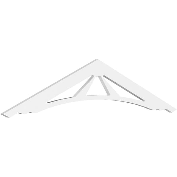 Ekena Millwork Pitch Stanford Architectural Grade PVC Gable Pediment, 60"W x 12 1/2"H x 1"P (5/12) GPP060X013X100STA - main